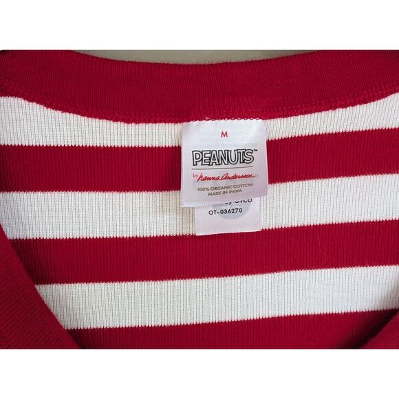 Women’s Hanna Andersson Peanuts Sledding Snoopy Pajama Top Shirt - Size M - Picture 5 of 5